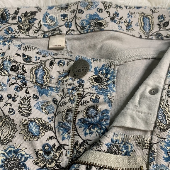 Loft Modern Crop White Paisley Jeans - Picture 11 of 13